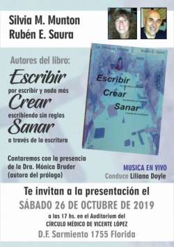 Presentación libro ESCRIBIR, CREAR, SANAR