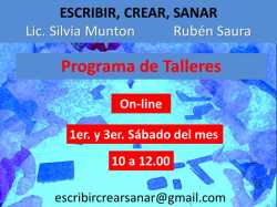 Talleres ESCRIBIR, CREAR, SANAR