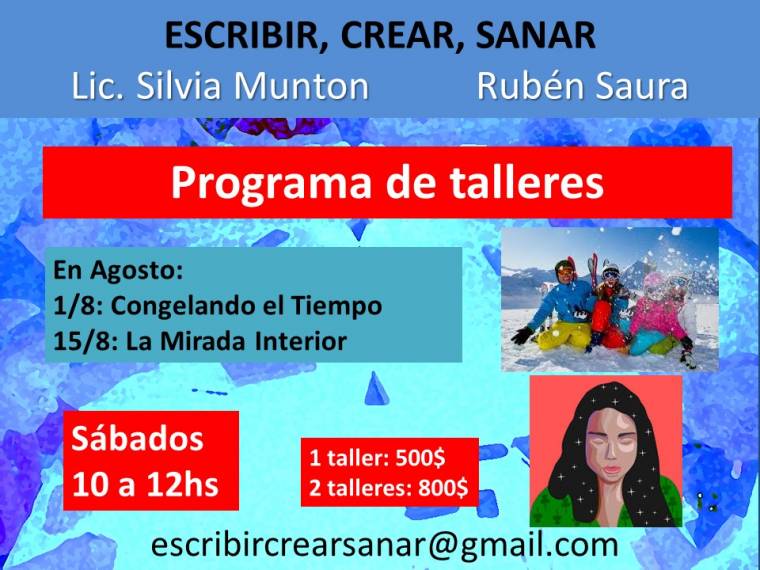 Talleres ESCRIBIR, CREAR, SANAR